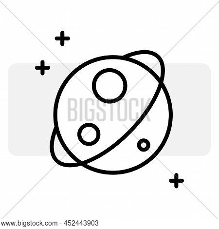 Planet Icon On White Background. Ecology Concept. Business Travel Concept. Vector Illustration. Stoc