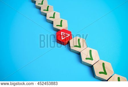 An Error In The Process Chain. Malfunction, Breakdown, Out Of Order. Violation Of The Process. Sanct
