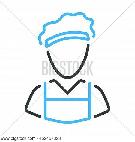 Artist Icon. Editable Bold Outline With Color Fill Design. Vector Illustration.