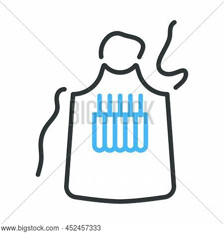 Artist Apron Icon. Editable Bold Outline With Color Fill Design. Vector Illustration.