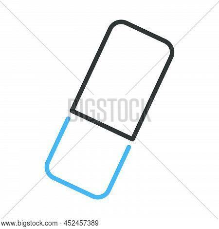 Eraser Icon. Editable Bold Outline With Color Fill Design. Vector Illustration.