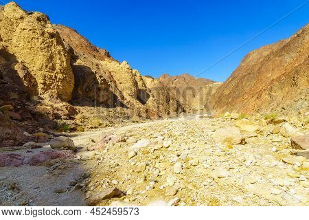 Winter View Of The Shkhoret Canyon, Massive Eilat Nature Reserve, Southern Israel