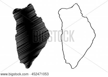 Rolvsoy Island (kingdom Of Norway) Map Vector Illustration, Scribble Sketch Rolvsoya Or Gadde-iccat 