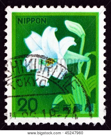 Frimærke Japan 1980 hvid trompet Lily, blomst