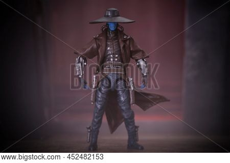 MARCH 26 2022: Star Wars The Clone Wars bounty hunter Cad Bane - Hasbro action figure
