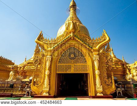 The Pattern Of The Light Channel Above The Entrance Arch Of The Pagoda