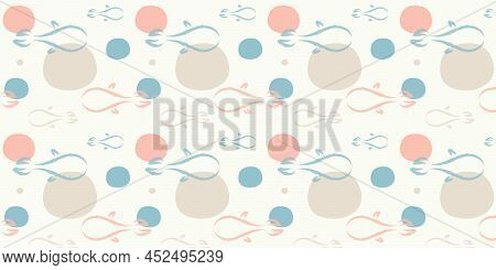 Seamless Abstract Vector Pattern With Fish Silhouettes