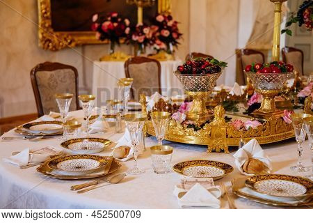 Lazne Kynzvart, Czech Republic, 7 August 2021: Metternich Representative Chateau Or Castle Interiors