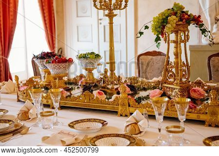 Lazne Kynzvart, Czech Republic, 7 August 2021: Metternich Representative Chateau Or Castle Interiors