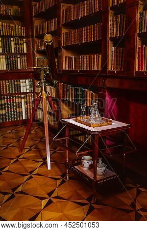Lazne Kynzvart, Czech Republic, 7 August 2021: Metternich Representative Chateau Or Castle Interior,