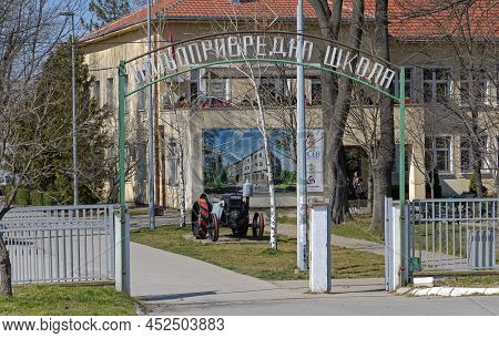 Belgrade, Serbia - March 23, 2022: Agricultural School With Dormitory In Krnjaca At Pancevacki Put.