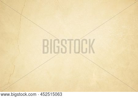 Old Concrete Wall Texture Background. Close Up Retro Plain Cream Color Cement Material Surface Rough