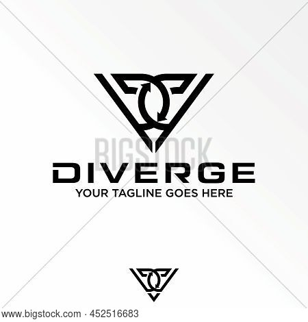 Letter Or Word Ddv Or Ppv Sans Serif Font With Recycle Arrow Inside Like Animal Head Image Graphic I