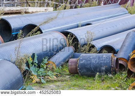 Metal Pipes With Thermal Insulation Of The District Heating System For Minimal Heat Loss. Sustainabl