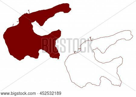 Flotta Island (united Kingdom Of Great Britain And Northern Ireland, Scotland, Orkney) Map Vector Il