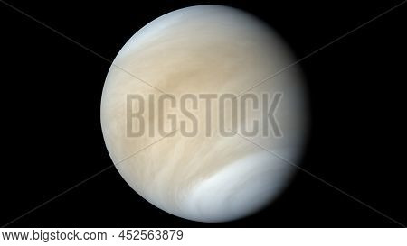 The Planet Venus And His Cloudy Atmosphere. Elements Of This Image Were Furnished By Nasa.