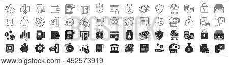 Finance And Banking Line Excellent Icons Collection In Two Different Styles. Thin Outline Icons Pack