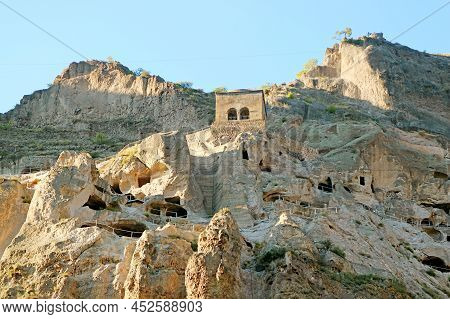 Vardzia Medieval Cave City With Church Of The Assumption On Erusheti Mountain Near Aspindza Town, So
