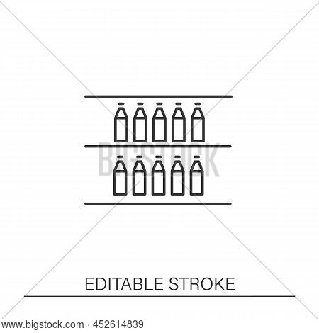 Shortage Line Icon. Logistic Service. Merchandise Lacks. Inventory Tracking Concept. Isolated Vector