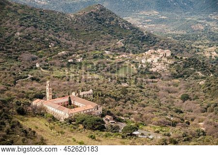 Convent Of Corbara Outside The Hilltop Village Of Pigna In The Balagne Region Of Corsica