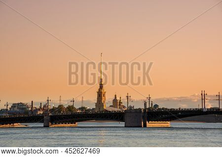 St. Petersburg, Russia. City View With Famous Landmarks