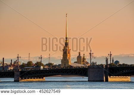 St. Petersburg, Russia. City View With Famous Landmarks