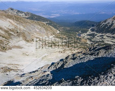 Amazing Aerial View Of Pirin Mountain Near Polezhan Peak, Bulgaria