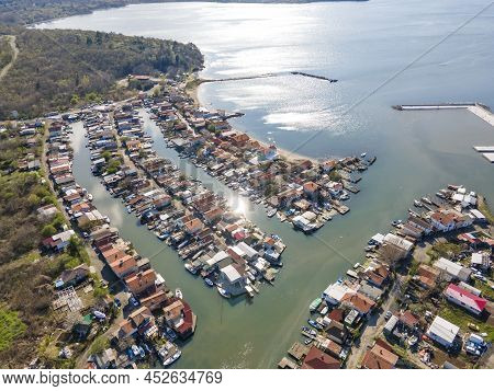 Aerial View Of Fishing Village Chengele Skele Near City Of Burgas, Bulgaria