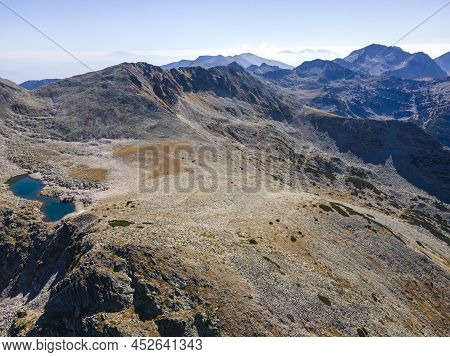 Amazing Aerial View Of Pirin Mountain Near Polezhan Peak, Bulgaria