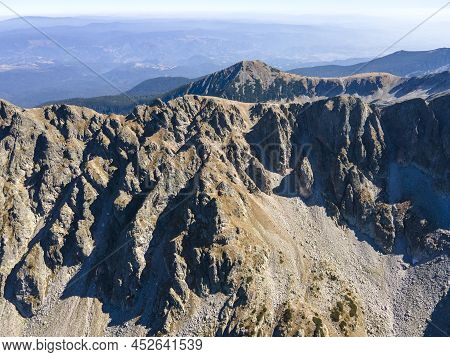 Aerial View Of Pirin Mountain Near Polezhan Peak, Bulgaria