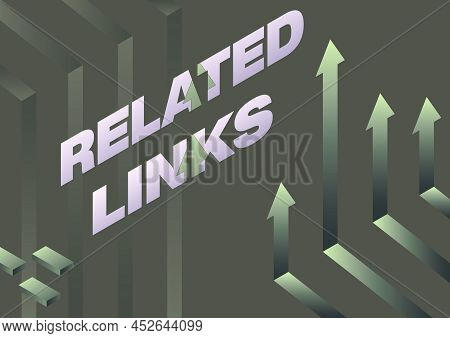 Hand Writing Sign Related Links. Word Written On Website Inside A Webpage Cross Reference Hotlinks H
