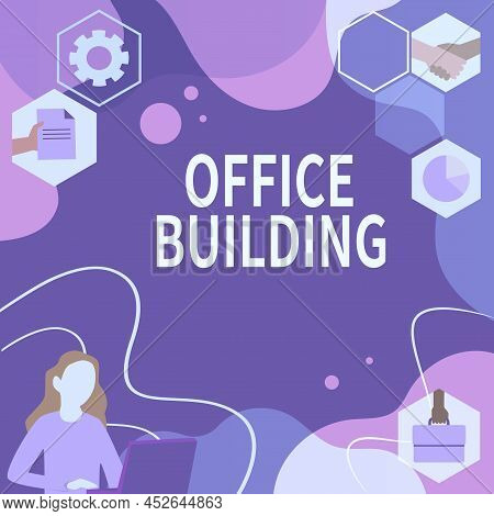 Sign Displaying Office Building. Internet Concept Commercial Buildings Are Used For Commercial Purpo