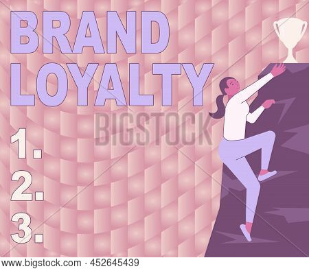 Inspiration Showing Sign Brand Loyalty. Word For Repeat Purchase Ambassador Patronage Favorite Trust