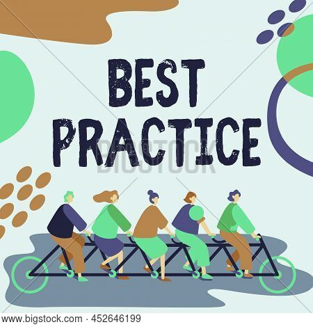 Sign Displaying Best Practice. Business Idea Method Systematic Touchstone Guidelines Framework Ethic