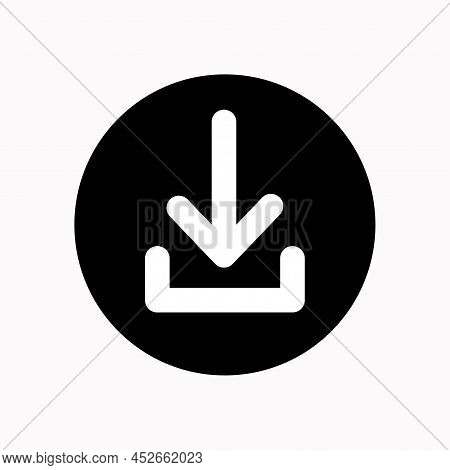 Download Icon, Vector Illustration Editable Stroke. Download Icon Vector Flat Design. Perfect Use Fo