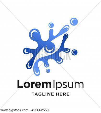 Bird Eyes Logo With Water Concept, Bird Eyes Logo