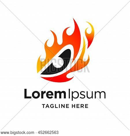 Bird Eyes Logo With Fire Concept, Bird Eyes Logo