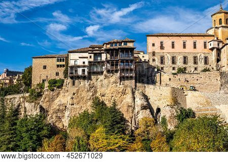 The Casas Colgadas, The Hanging Houses. Hanging Houses In The Medieval Town Of Cuenca In Castilla La