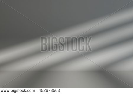 Empty Grey Mock Up Background With Shadows. Poster Concept