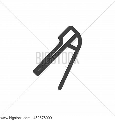 Garlic Press Line Icon. Linear Style Sign For Mobile Concept And Web Design. Garlic Crusher Outline 
