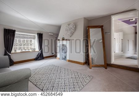 Fen Drayton, England - June 7 2018: Furnished Seating Area Within Renovated Home