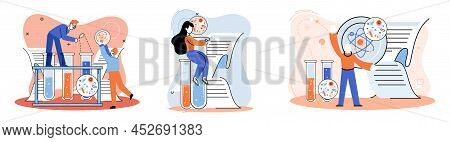 Medical Research. Laboratory Diagnostic Services, Medical Device Design Development Scenes Metaphor.