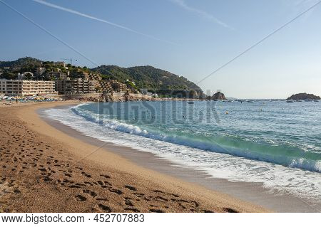 View Of The Platja Gran Beach, Tossa De Mar, Catalonia, Spain