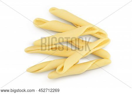 Typical Calabrian Pasta Called Maccheroncini Also Known As Maccheroni Isolated On White Background W