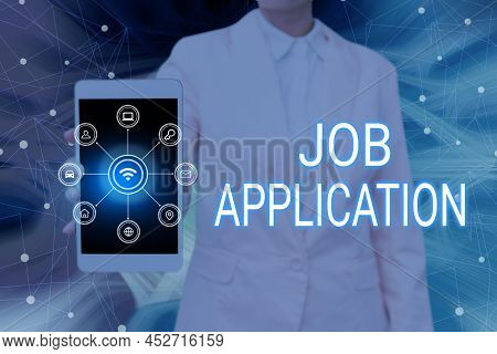 Writing Displaying Text Job Application. Conceptual Photo The Standard Business Document Serves A Nu