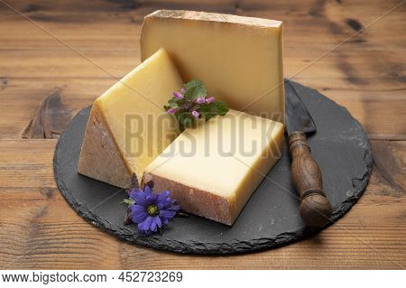 French Cheese Collection, Comte Cheese Made From Unpasteurized Cow's Milk In Franche-comte, France