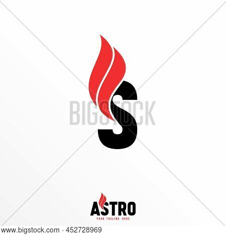 Letter Or Word S Sans Serif Font With Fire Or Flame On Top Image Graphic Icon Logo Design Abstract C
