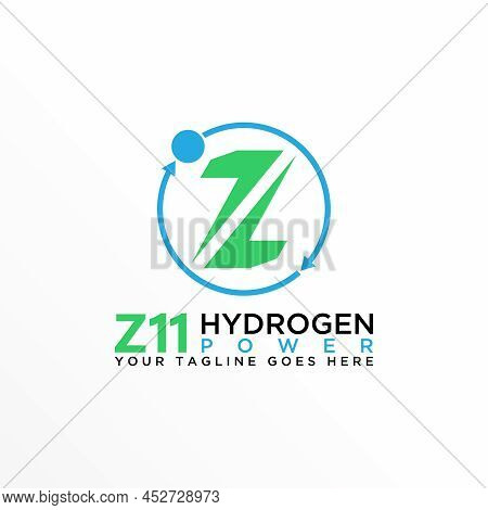 Letter Or Word Z Or Number 11 Flip Font With Hydrogen And Recycle Image Graphic Icon Logo Design Abs