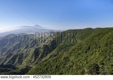 Panoramic View On Green Mountains Of Anaga National Park, North Of Tenerife, Canary Islands, Spain