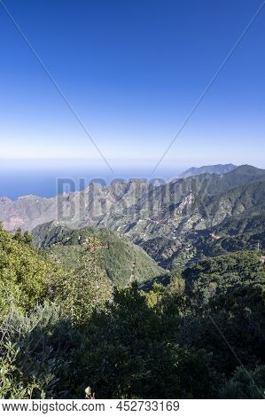 Panoramic View On Green Mountains Of Anaga National Park, North Of Tenerife, Canary Islands, Spain